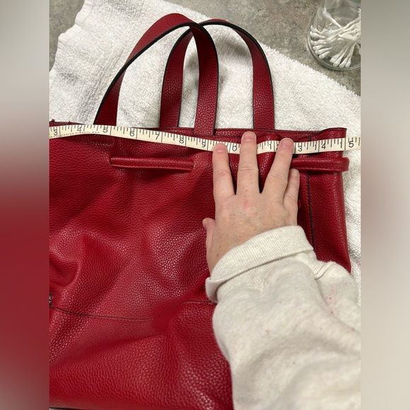 Zara drawstring hobo style backpack with top handles. All leather. - Picture 14 of 16